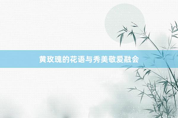黄玫瑰的花语与秀美敬爱融会